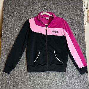 Fila Sport Jacket in Black and Pink